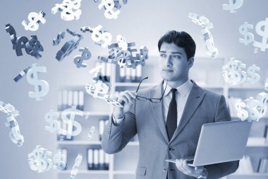 Dolar finansal konsepti işadamı