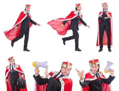 Kral işadamı beyazla izole edilmiş