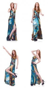 beyaz izole güzel bir elbise modeli