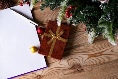 Boş ileti kağıt Noel şenlikli kavram