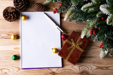 Boş ileti kağıt Noel şenlikli kavram