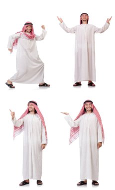 Arap adam beyaz arka plan üzerinde izole