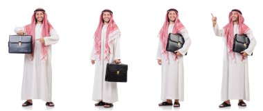 Arap adam beyaz arka plan üzerinde izole