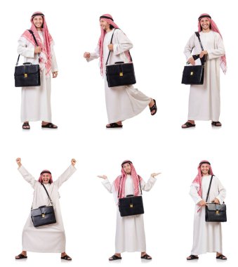 Arap adam beyaz arka plan üzerinde izole