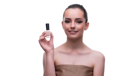 Makyajlı genç, güzel bir manken.