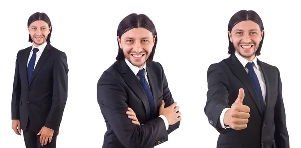 Jovem empresário isolado no fundo branco — Fotografia de Stock