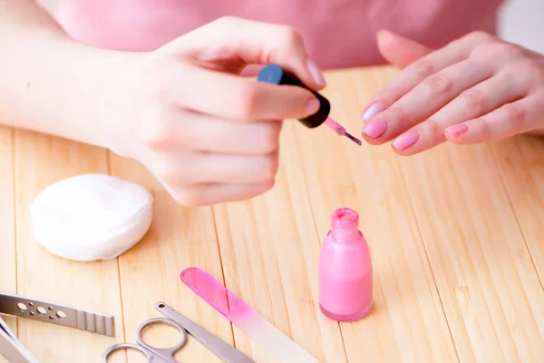 Produtos de beleza nail care tools pedicure closeup — Fotografia de Stock