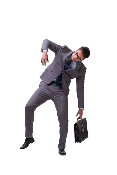 Hombre de negocios títere aislado sobre fondo blanco — Foto de Stock