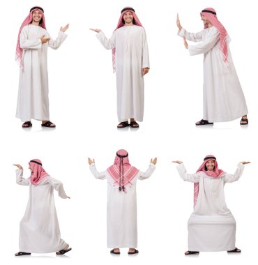 Arap adam beyaz arka plan üzerinde izole