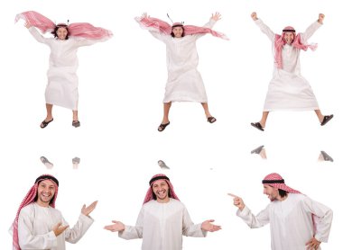 Arap adam beyaz arka plan üzerinde izole