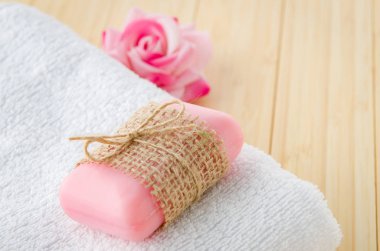 Aromatik sabunlu sağlıklı yaşam tarzı kavramı