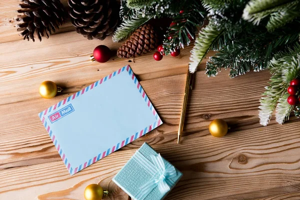 Blank message paper in christmas festive concept — Stock Photo, Image