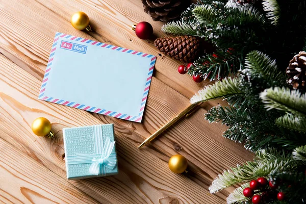 Blank message paper in christmas festive concept — Stock Photo, Image