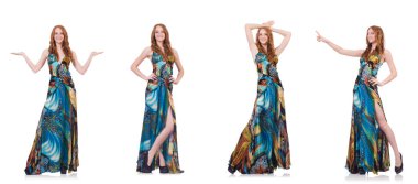 beyaz izole güzel bir elbise modeli