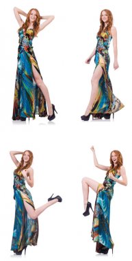 beyaz izole güzel bir elbise modeli