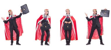 Kral işadamı beyazla izole edilmiş