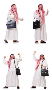 Arap adam beyaz arka plan üzerinde izole