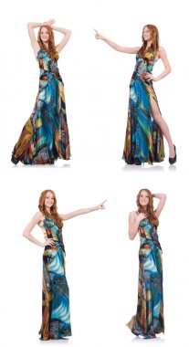 beyaz izole güzel bir elbise modeli