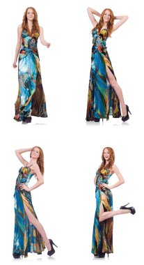 beyaz izole güzel bir elbise modeli