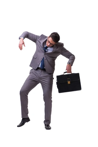 Hombre de negocios títere aislado sobre fondo blanco — Foto de Stock