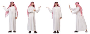 Arap adam beyaz arka plan üzerinde izole