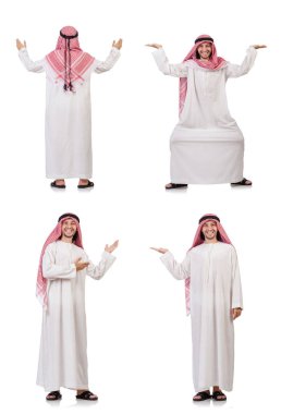 Arap adam beyaz arka plan üzerinde izole