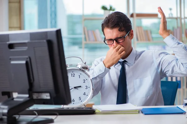 Businessman suffering from excessive armpit sweating — Stock Photo, Image