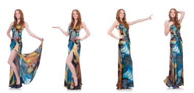 beyaz izole güzel bir elbise modeli