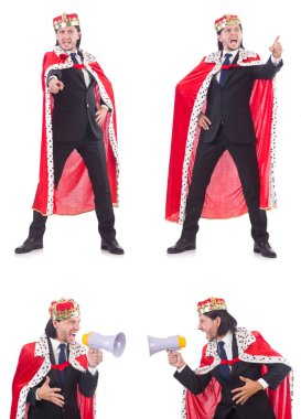 Kral işadamı beyazla izole edilmiş