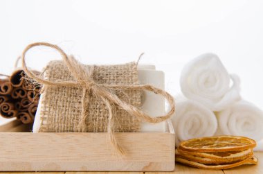 Aromatik sabunlu sağlıklı yaşam tarzı kavramı