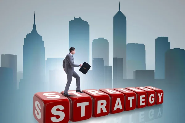Empresario en estrategia concepto de negocio — Foto de Stock