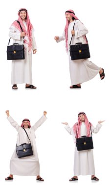 Arap adam beyaz arka plan üzerinde izole