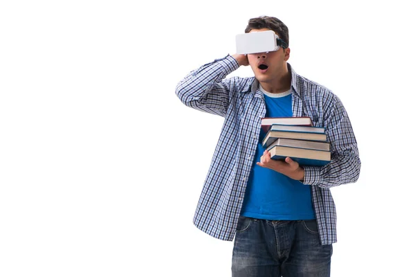 Virtuális valóság VR szemüveget viselő fiatalember — Stock Fotó