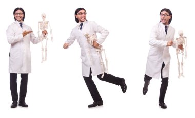 İskeleti beyaz olan komik öğretmen.