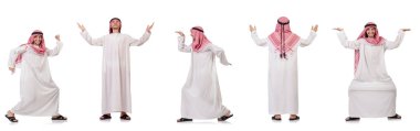 Arap adam beyaz arka plan üzerinde izole