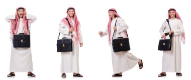 Arap adam beyaz arka plan üzerinde izole