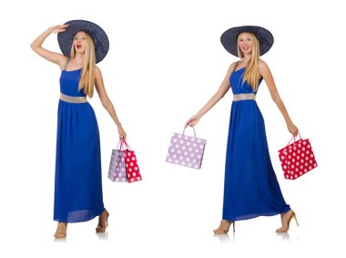 Genç bayan alışveriş yaptıktan sonra yalnız başına kaldı.