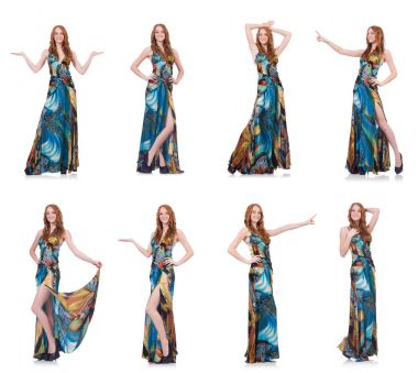 beyaz izole güzel bir elbise modeli