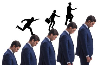 İş adamları iş dünyasında kariyer basamaklarını tırmanıyor