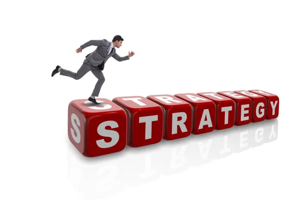 Empresario en estrategia concepto de negocio — Foto de Stock