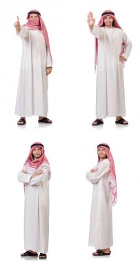 Arap adam beyaz arka plan üzerinde izole