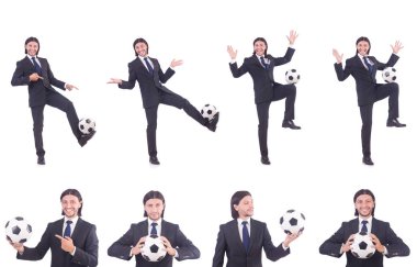 Futbolcu beyaz tenli adam.