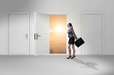 İş kadını birçok iş fırsatıyla karşı karşıya