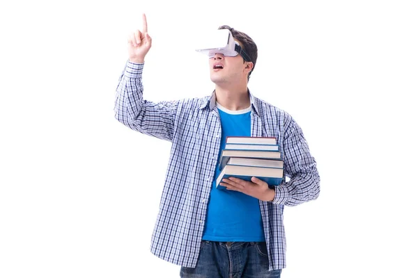 Mladý muž nosí virtuální realita VR brýle — Stock fotografie