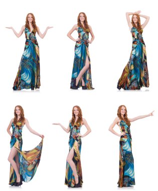 beyaz izole güzel bir elbise modeli