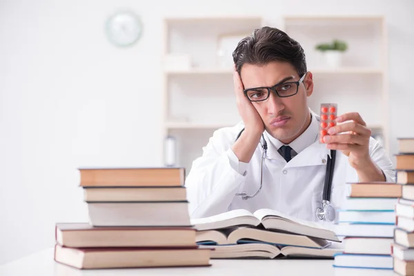 Medical student preparing for university exams