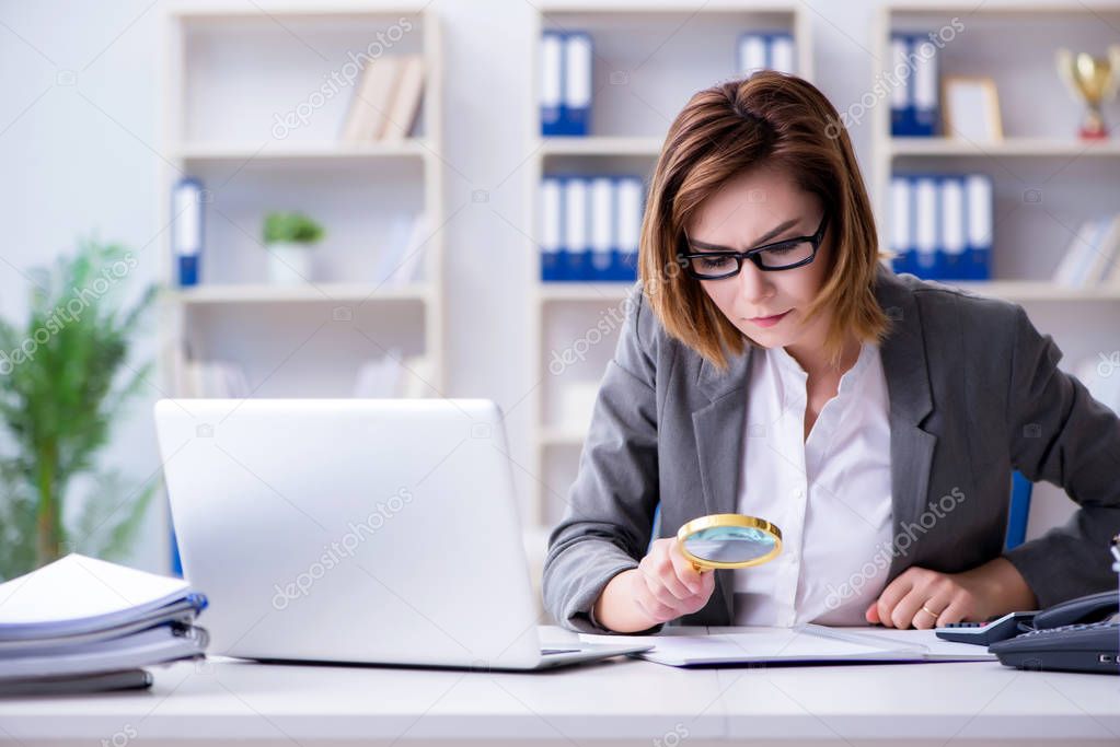 Businesswoman working in the office