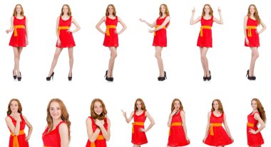 genç güzel kız beyaz izole