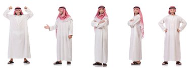 Arap adam beyaz arka plan üzerinde izole