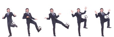 Futbolcu beyaz tenli adam.